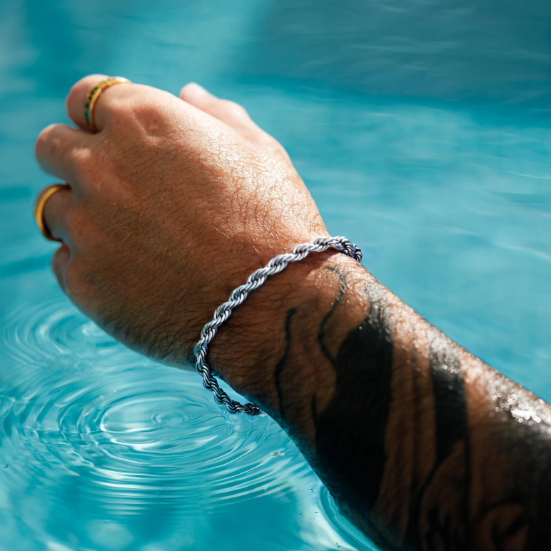 Silver Rope Bracelet