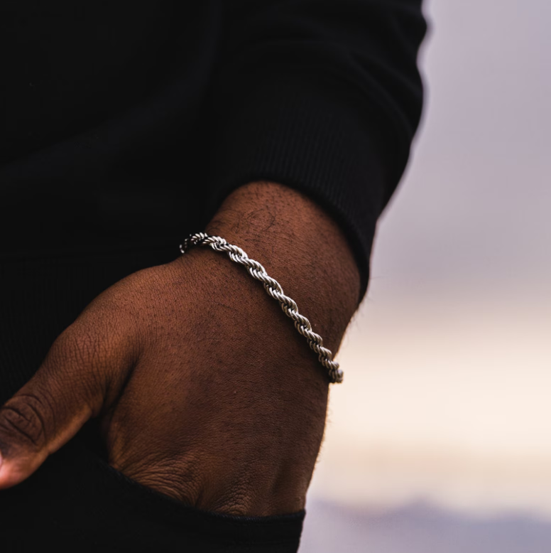 Silver Rope Bracelet