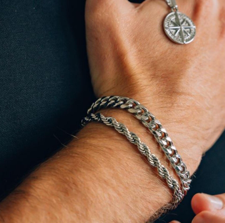 Silver Rope Bracelet