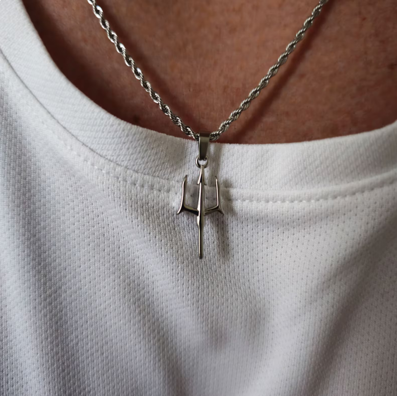 Silver Trident Pendant