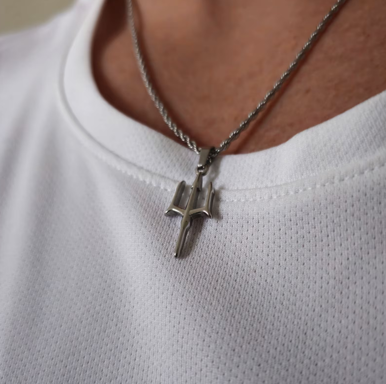 Silver Trident Pendant