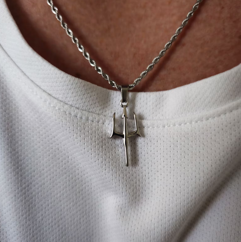 Silver Trident Pendant