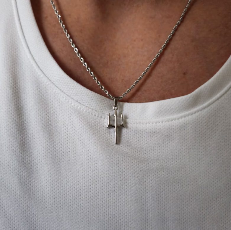 Silver Trident Pendant