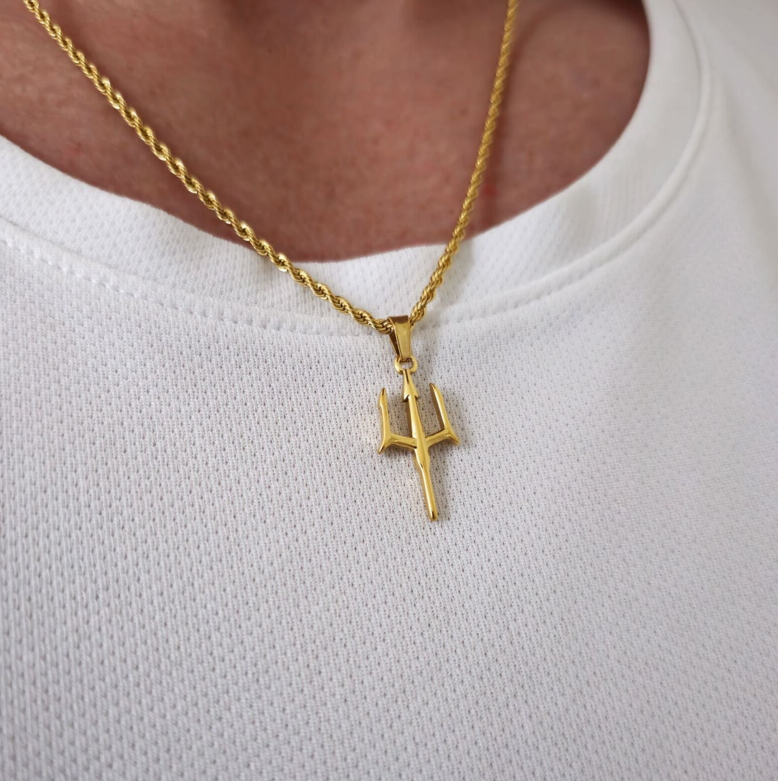 Golden Trident Pendant