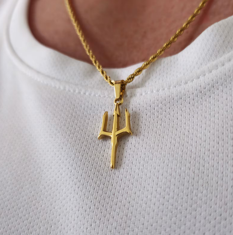 Golden Trident Pendant