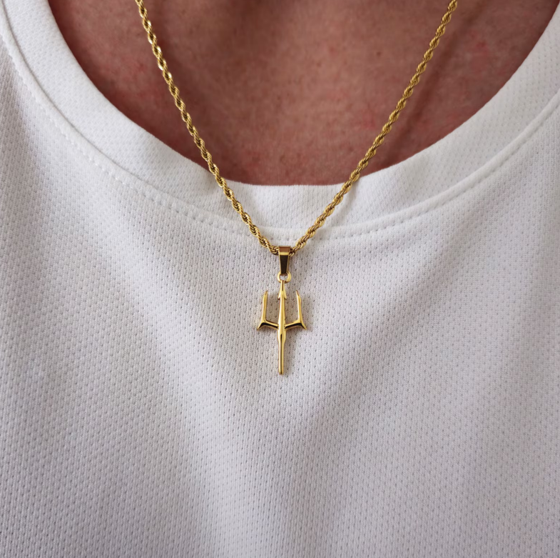 Golden Trident Pendant