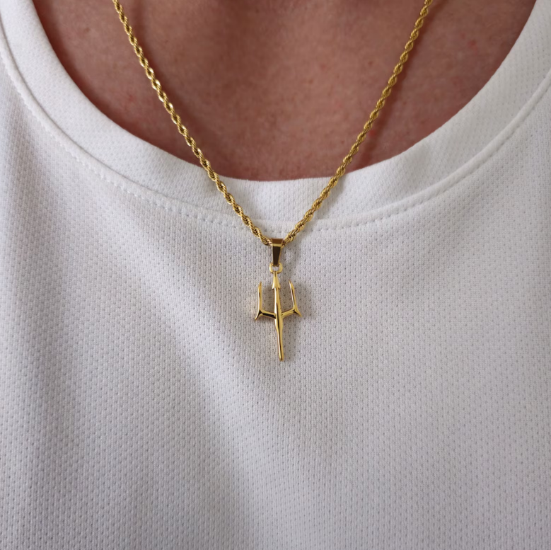 Golden Trident Pendant