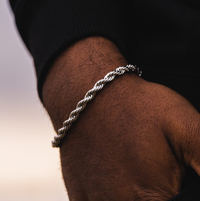 Silver Rope Bracelet